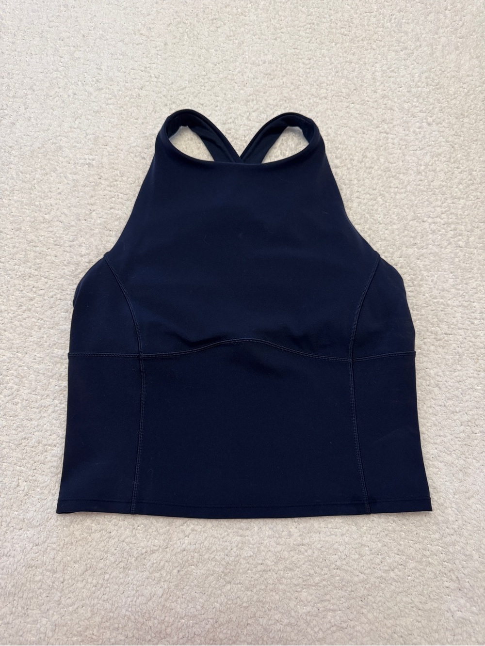 lululemon Women’s Key to Balance Cropped Cross Back Tank Top Navy